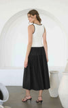 Sleeveless Stitching Detail Midi Dress