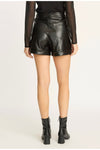 Essie Short in Black Vegan Leather