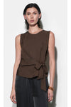 Lola Sleeveless Side Tie Blouse