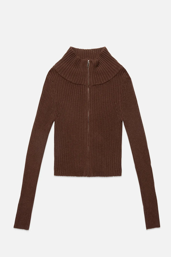 Matt Zip Up Cardigan