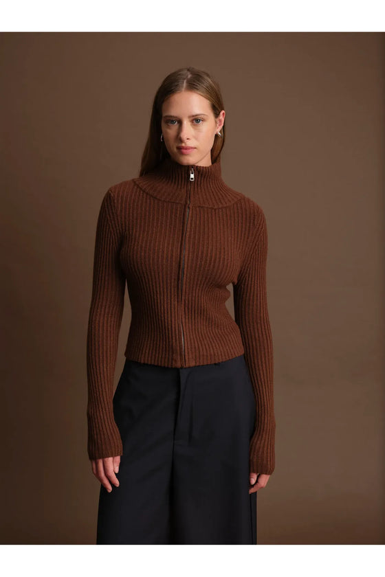 Matt Zip Up Cardigan