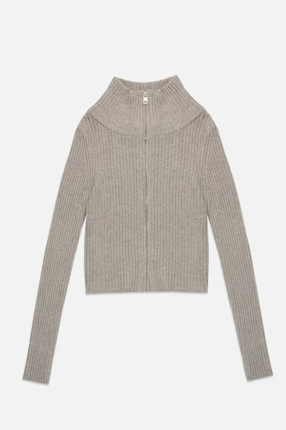 Matt Zip Up Cardigan