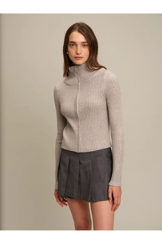 Matt Zip Up Cardigan