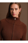 Matt Zip Up Cardigan