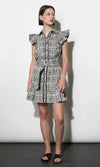 Mabel Belted Plaid Mini Dress