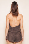 Edie Suede Halter Top
