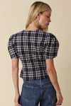 Maren Plaid Puff Sleeve Blouse