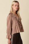 Margot Gingham Ruffle Blouse