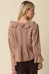 Margot Gingham Ruffle Blouse