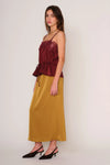 Mila Sleeveless Lace Tank - Burgundy