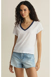 Modern Colorblocked V-Neck Tee