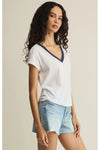 Modern Colorblocked V-Neck Tee