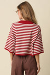 Opal Stripe Loose Knit Top