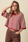 Opal Stripe Loose Knit Top