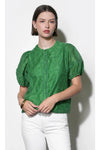 Sadie Puff Sleeve Eyelet Embroidered Blouse
