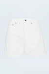 White Saige High Rise A-Line Short