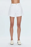 White Saige High Rise A-Line Short