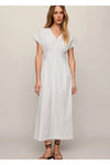 Sanna Striped Midi Dress White
