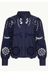 Emmie Top in Navy Eyelet Lace
