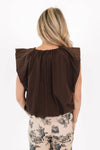 Layne Sleeveless Top - Brown