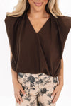 Layne Sleeveless Top - Brown