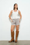 Violet Ruffle Shorts