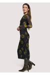 Nocturnal Blooms Midi Dress