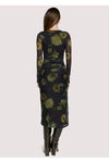 Nocturnal Blooms Midi Dress
