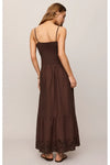 Esti Embroidered Maxi Dress Chocolate Cherry