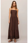 Esti Embroidered Maxi Dress Chocolate Cherry