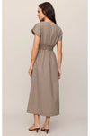 Sanna Gingham Midi Dress Dark Chocolate