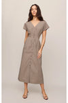 Sanna Gingham Midi Dress Dark Chocolate