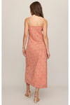 Emela Iris Floral Midi Dress Chili Pepper