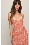 Emela Iris Floral Midi Dress Chili Pepper