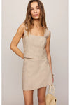 Ellery Linen Skirt Flax