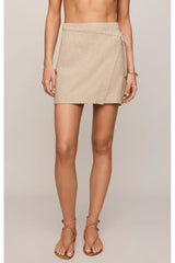 Ellery Linen Skirt Flax