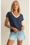 Modern Colorblocked V-Neck Tee