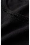 Larkin Embroidered Tank Black