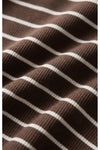 Rowe Striped Scoop Tank Dark Chocolate