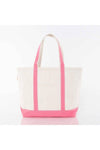 Medium Classic Canvas Zip Tote - Coral