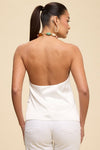 Beaded Necklace Halter Top