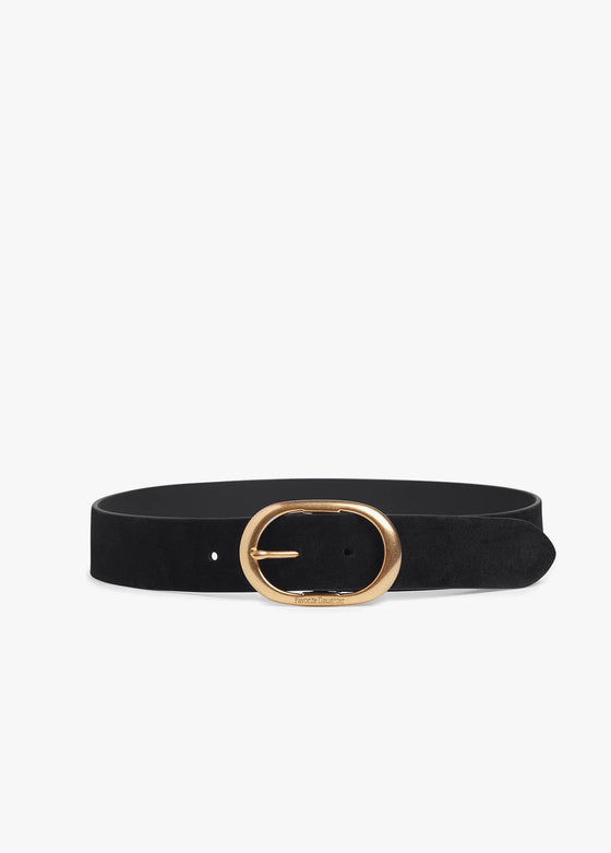 Suede Jean Belt Black