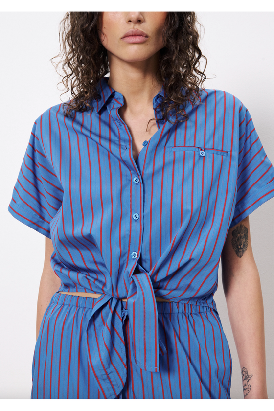 blue striped cute summer shirt frnch carmelle 