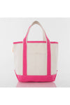 Handy Open Top Canvas Tote - Hot Pink