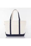 Medium Classic Canvas Zip Tote - Navy