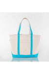 Medium Classic Canvas Zip Tote - Turquoise