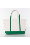 Large Classic Canvas Zip Tote - Emerald
