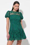 Clarisse A Line Placement Lace Dress