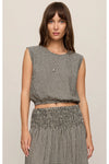 Merit Gingham Top Black