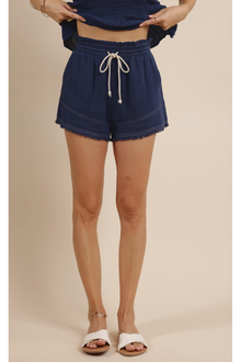 cute summer navy shorts elastic